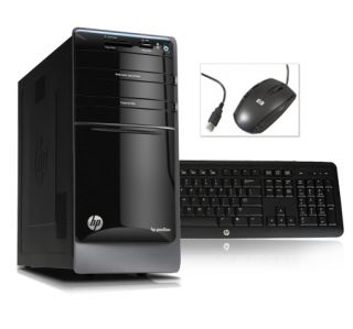 HP Pavilion Desktop Computer, Power Cord, HP USB Beats Keyboard, HP