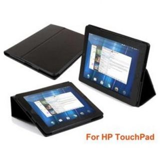 Black Leather Case Cover Stand for HP Touchpad Film