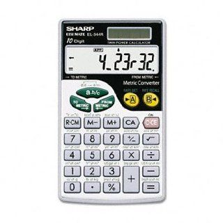 Sharp® EL344RB Metric Conversion Wallet Calculator