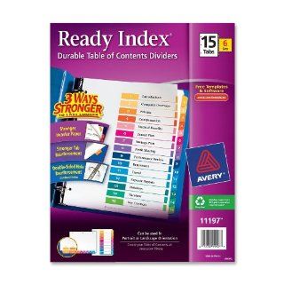 Avery Ready Index Table of Contents Dividers, 15 Tab