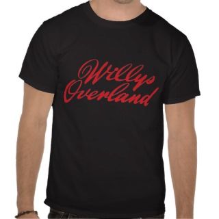 Willys Overland script emblem Tee Shirts 