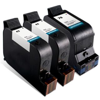 3pk Printronic For Hp 45 78 51645A C6578DN Black Color Ink Cartridge