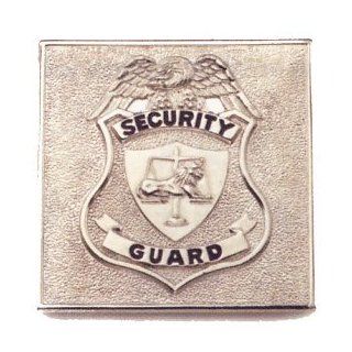 HWC SECURITY GUARD Nickel Square Style Badge Shield Breast