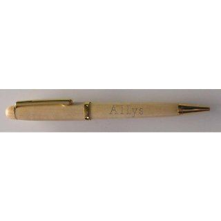 Engraved maple pen with AlIys