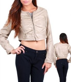 G2 Fashion Square Long Sleeves Cropped Zipper Up Trendy