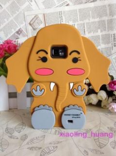 Animal 3D Brown Tinybaby Elephant Silicone Case for Samsung Galaxy S2