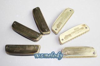 Huang 102 Bronze Harmonica Wood Pack 6 Keys
