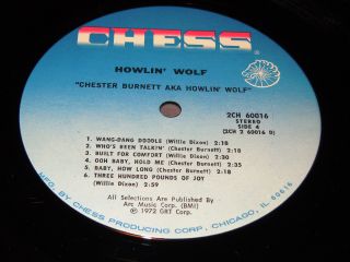 Chester Burnett aka Howlin Wolf Signed Record Album Vinyl 2 LP Chess