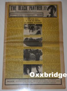Black Panther Party Huey Newton Angela Bobby Seale Original Newspaper