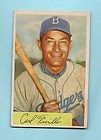 Brooklyn Dodgers Carl Furillo 1954 Bowman #122 Vg Condition Creased