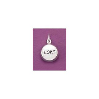 Sterling Silver Charm, 3/4 inch tall (incl bail), Oval