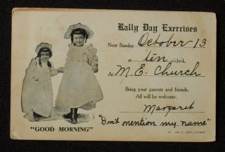 1907 Rally Day Exercises PA Hughesville PA Lycoming Co