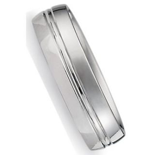 4.00 Millimeters 14Kt Comfort Fit White Gold Wedding Band