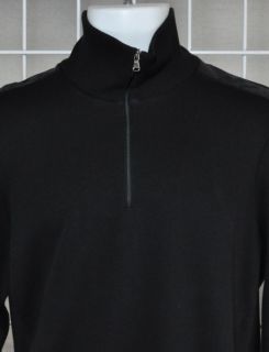 Hugo Boss Black Mock Neck Sweater Sondrio 1 4 Zip Black M $135