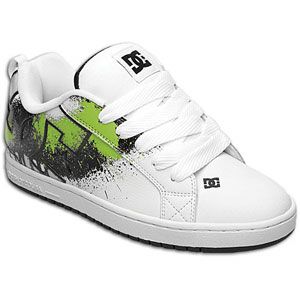 DC Shoes Court Graffik SE   Mens   Skate   Shoes   White/Soft Lime