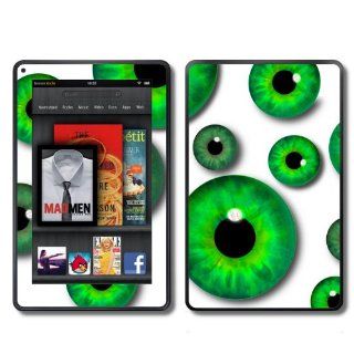  Kindle Fire Skins Kit   Green Eyeballs Eye Balls