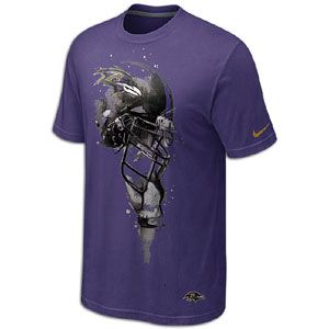 Nike NFL Tri Blend Helmet T Shirt   Mens   Baltimore Ravens   New