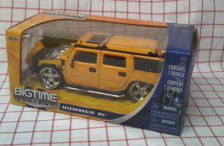 HUMMER H2 diecast vehicle 1 24 scale Yellow BIGTIME KUSTOMS Jada NEW