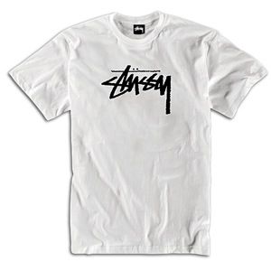 Stussy Stock T Shirt   Mens   Skate   Clothing   White/Black