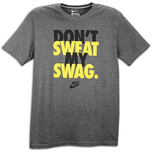 Nike T Shirts are made of 100% cotton (charcoal 50% cotton/50%