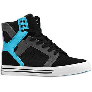 Supra Skytop   Mens   Skate   Shoes   Black/Turqouise/Grey/White