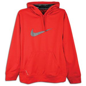 Nike KO Swoosh Logo Hoodie   Mens   Training   Clothing   Gym Red/Dk