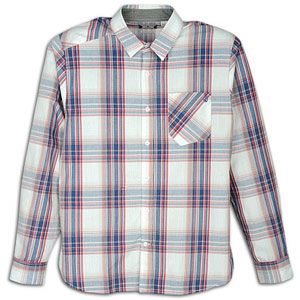 Volcom Ex Factor Plaid L/S Woven   Mens   Casual   Clothing   Dust