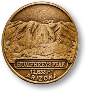 Humphreys Peak Hiking Stick Medallion Challenge Coin