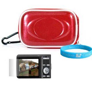 Hard Candy Glossy Red Camera Case for Casio Card EX S10