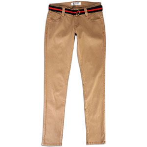 Southpole `Belted Stretch Pants   Womens   Casual   Clothing   Khaki