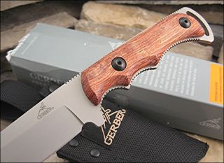 Gerber Freeman Pear Wood Handles Hunter Knife New