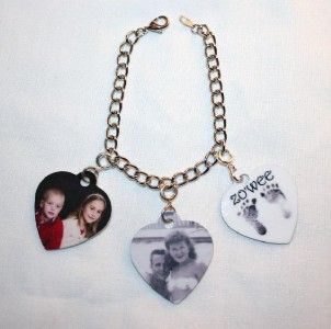 Bracelet Add A Charm Photo or Message Personalize Heart