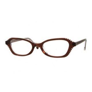   LA EYEWORKS Cattooth Eyeglasses Color 124 Cola Burst Clothing