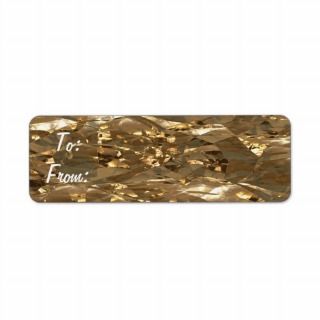 Gold Foil Gift Tag Stickers Custom Return Address Labels