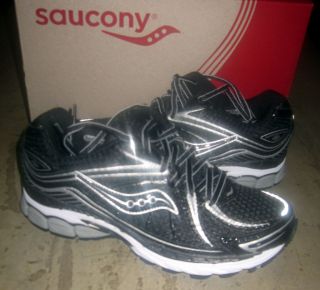 Womens Saucony Progrid Hurricane 12 Shoes Black Silver Sz 11