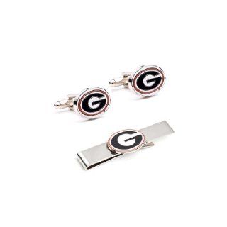 NCAA Georgia Bulldogs Cufflinks and Tie Bar Gift Set