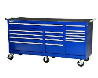 International VRB 7515BU 75 Inch 15 Drawer Blue Tool Cabinet with 6