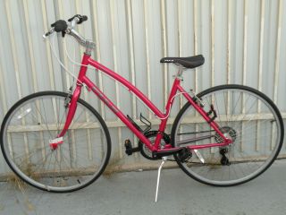  Absolute 5 0 St Dark Pink Womens Hybrid Bike 21 Speed Shimano