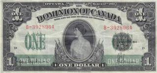1917 Dominion of Canada $1 Princess Patricia EF