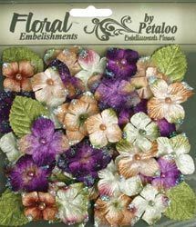 Petaloo Velvet Hydrangeas Violet Fabric Flowers