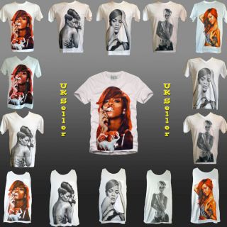 Rihanna Jay Z Pop R B Tank T Shirt Lady Gaga Remix T Shirts s M L XL