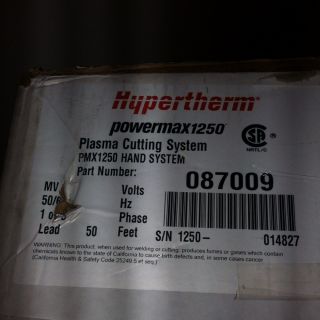 Hypertherm Powermax 1250 G3series Plasma Cutting System Pmx 1250 Hand