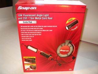 Snap on Drop Light Shop Light & Retractable Cord Reel w/Bonus LED