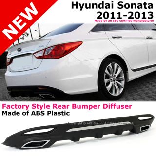 For Hyundai Sonata GLS Limited 11 13 + Rear Bumper Diffuser ABS
