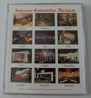 Petersen Automotive Museum 1999 desk calendar, vintage hot rod car