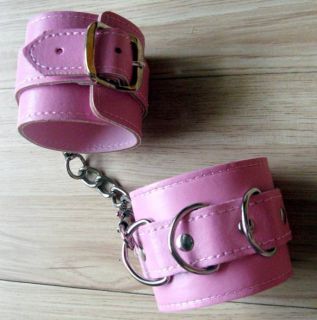pair handcuffs leather Bedroom Fancy Dress Wrist Hand Cuffs Toys