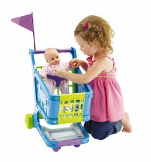 Iplay Pretend Play Shopping Cart w Acessories New