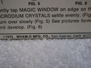 VINTAGE WHAM O MAGIC WINDOW 1973 FIRST YEAR PRODUCED IOB W/ STAND