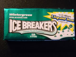 10 Packs Ice Breakers Wintergreen Gum Micro Liquid Ice Capsules 150