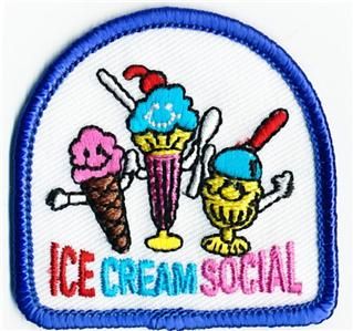 Girl Ice Cream Social Smile Patches Crests Scouts Guide